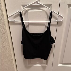 SHEIN Black Spaghetti Strap Crop Top